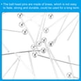 thumbnail image 5 of Uxcell 100 Pcs Silver Plated Ball Head Pins 0.63 inch Wire Head Pins 24 Gauge Brass Head Pins for DIY Craft Jewelry Making, 5 of 7