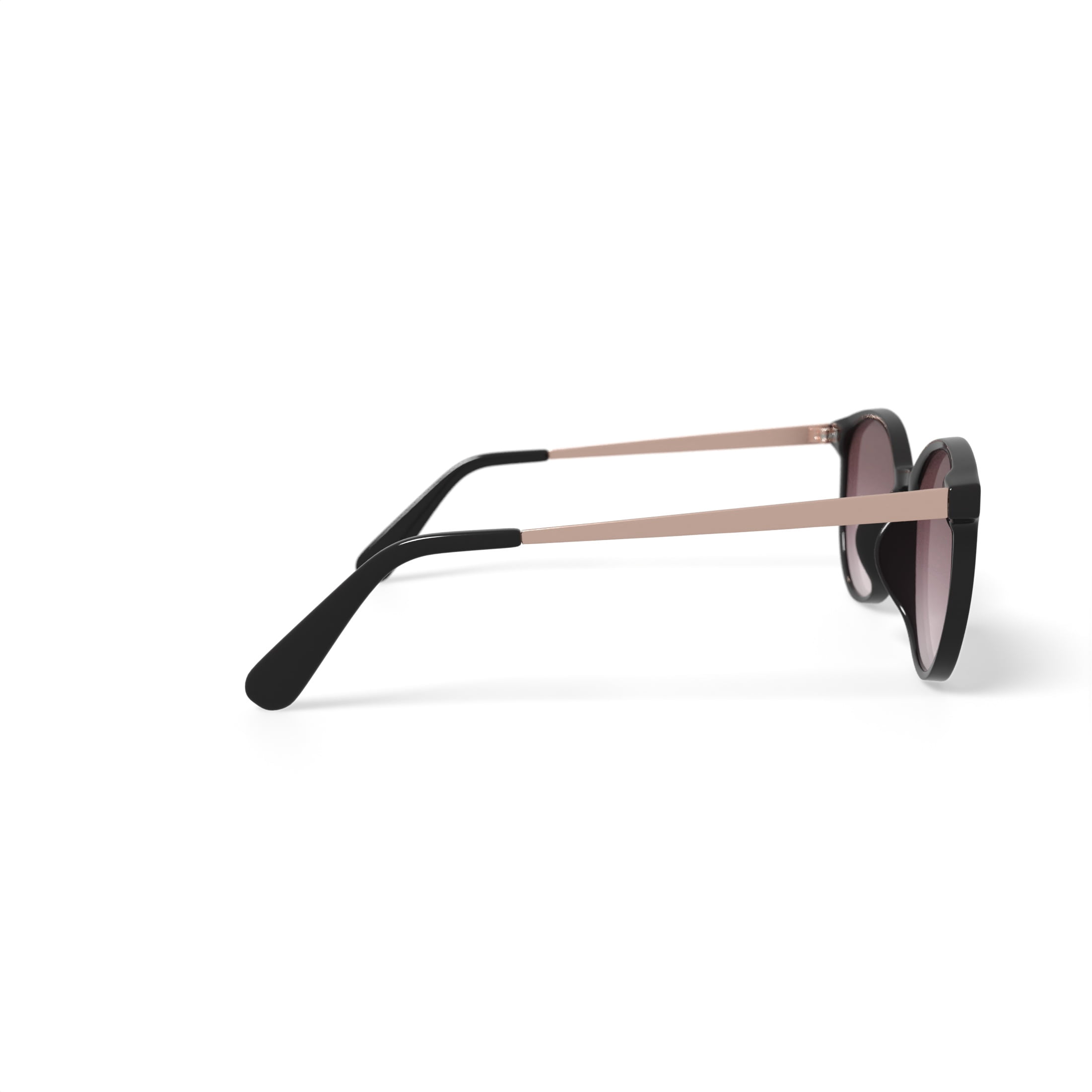 Harper and Roe HR1008 Sunglasses with Case, Black, Round, Plastic, 52-20-147