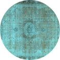 thumbnail image 1 of Ahgly Company Indoor Round Persian Light Blue Traditional Area Rugs, 6' Round, 1 of 4