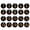 Black With Yellow Text, variant on 1-20 Numbers Tags Plastic Round Numbered Marking Identify ID Key Hang Tag for Dormitory Key Chain Box Gym Cabinet Lockers, Green with White Text