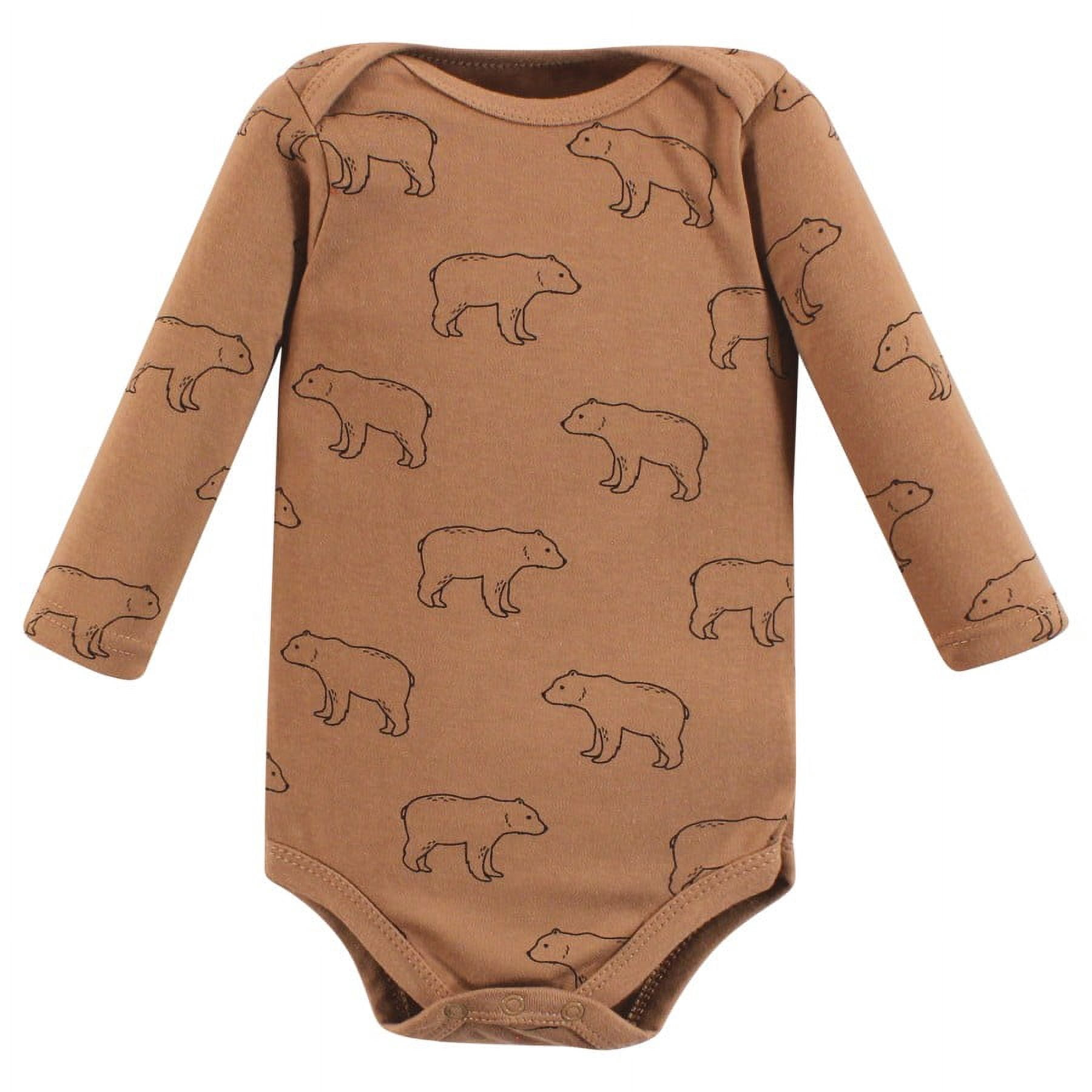 Hudson Baby Cotton Long-Sleeve Bodysuits, 7-Pack, Newborn-24 Months