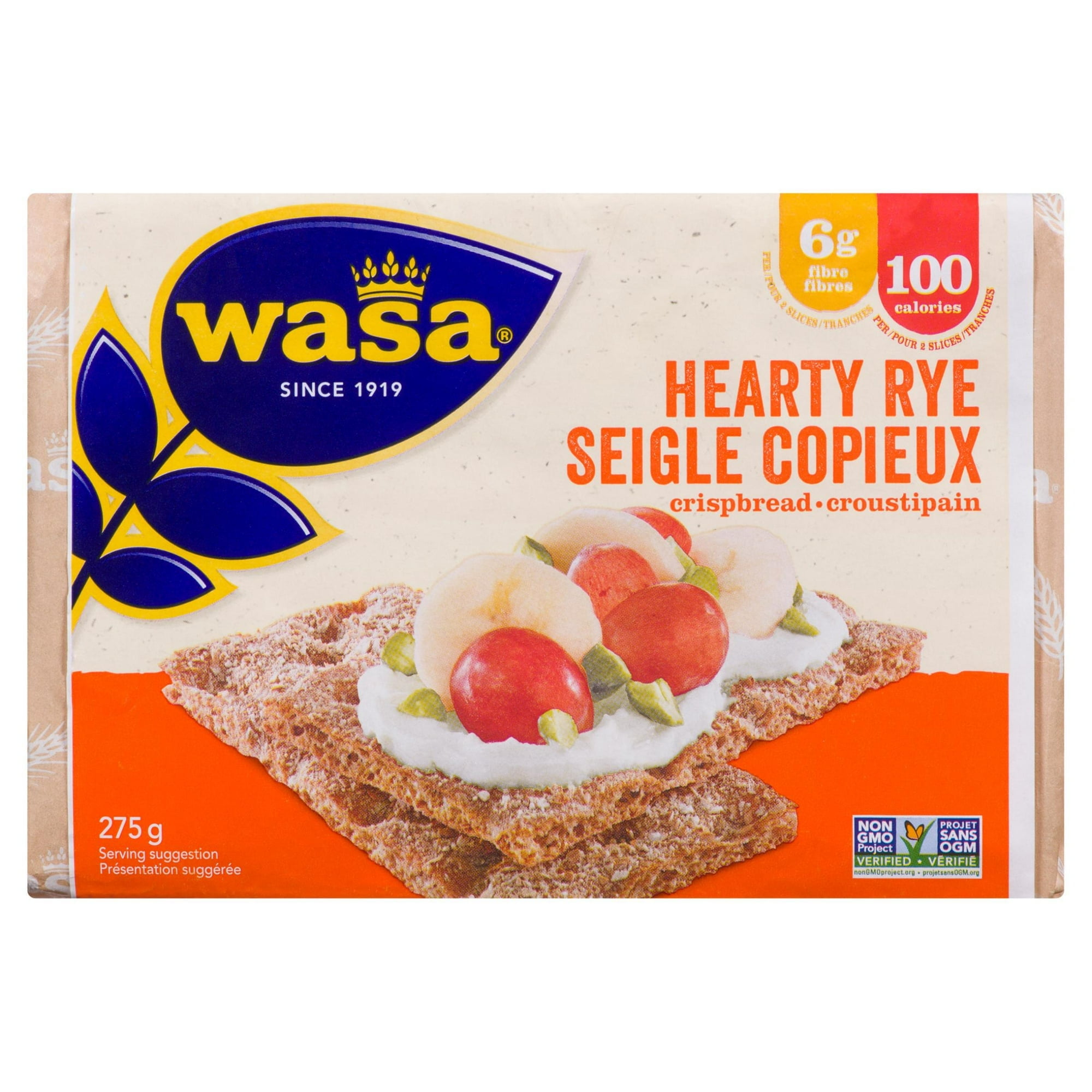 Wasa Hearty Rye Whole Grain Crispbread 275gr, 275g