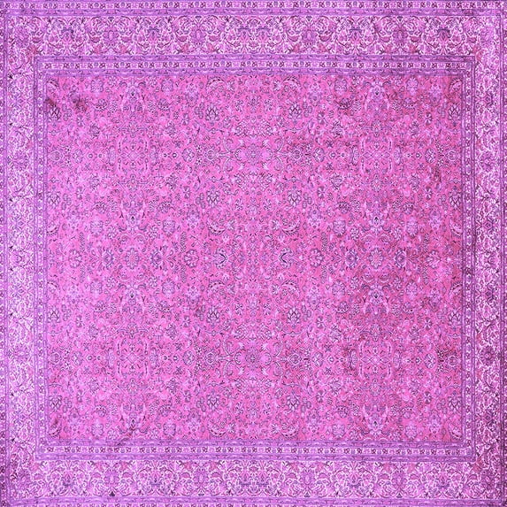 Ahgly Company Indoor Square Persian Purple Traditional Area Rugs, 3' Square