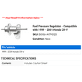thumbnail image 2 of Fuel Pressure Regulator - Compatible with 1999 - 2001 Honda CR-V 2000, 2 of 2