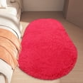 thumbnail image 4 of Fiudx Alfombra Ovalada, Manta de Seda Suave para Dormitorio, Fácil de Lavar, Antideslizante y de Seguridad, Ideal para Decorar El Pasillo., 4 of 5