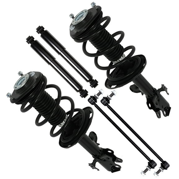 SCITOO Suspension Strut Shock for 2013-2018 for Toyota RAV4 Front Complete Strut Assembly,Rear shock absorber,Stabilizer Bar Link -6pcs