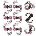 thumbnail image 3 of 6 mini horquillas con diamantes de imitación para mujer y niña, pinzas para el pelo con flor de ciruelo, accesorios para el pelo de novia para boda (rosa), 3 of 6