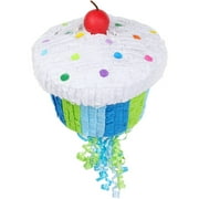 Blue Cupcake 13" Pull-String Pinata