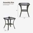 thumbnail image 2 of Planntonneo Patio Wicker Side Table, Outdoor Rattan End Table for Living Room Outside Balcony Porch Backyard Deck, Grey, 2 of 6
