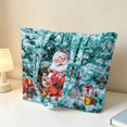thumbnail image 3 of XYZCANDO Christmas Santa Print Padded Shoulder Handbag Large Capacity Quilted Handle Tote for Holiday Shopping Travel Work Daily Use with Roomy Compartment, 3 of 7