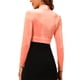 thumbnail image 3 of BOLERO CORTO DE VELVET PARA MUJERES CON MANGAS LARGAS Y ABIERTO M CORAL, 3 of 6