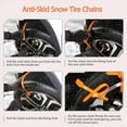 thumbnail image 3 of WUUJIPAI Universal Anti-Skid Snow Tire Chains for Cars SUVs Trucks, Tire Zip Ties for Snow and Ice, Winter Traction Snow Tire Straps, Fit 145–295mm Tires, 3 of 7