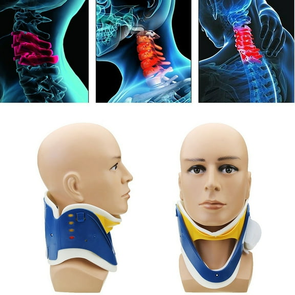 Cheers.US 4 Gears Cervical Neck Traction Device Neck Brace & Collar Neck & Shoulder Pain Relief Stretcher Massager for Home Improved Spine Alignment Health Care Neck Support