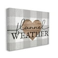 thumbnail image 3 of Stupell Industries Flannel Weather Phrase Grain Pattern Heart Checkered Plaid, 48 x 36,Design by Daphne Polselli, 3 of 5