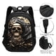 thumbnail image 3 of Balery Gold Rose Skull Mochila con carga USB para hombre y mujer - Mochila impermeable y antirrobo para laptop con puerto USB para viajes, trabajo, 3 of 7