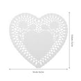 thumbnail image 2 of OUNONA 100pcs Heart Shaped Lace Paper Doilies for Valentine's Day Baking, Oil Absorbing Paper for Food Disposable Baking Paper Sheets for Cakes and Desserts, 2 of 8