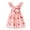 251251#RufflePinkRose, variant on HILEELANG Toddler Girl Summer Dress Floral Ruffled Sleeve Backless Tie Back Crew Neck Sundress 2T