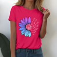 thumbnail image 2 of Women's Workout Tee - Athletic Plus Size Top - Short Sleeve Cotton - Trendy 2025 Design | Baberdicy | Womens Fashion Workout T Shirts Athletic Plus Size Tops Summer Trendy (Hot Pink | L), 2 of 9