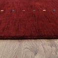 thumbnail image 6 of Rugsotic Carpets Hand Knotted Wool Area Rug 8'x10' Red Contemporary Rectangle Indoor Rug for Living Room, Bedroom Antimicrobial L00105, 6 of 8