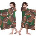 thumbnail image 4 of Football on Field Pattern Hooded Bath Towel，60"x35" for Ages 3 To 12 Kids, Quick Dry Lightweight Soft Microfiber Hood Beach Towel Cover Up for Kids, 4 of 7