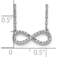thumbnail image 3 of 14K White Gold Polished Diamond Infinity Symbol 18 Inch Necklace (18 X 15) Made In India pm4688-016-wa, 3 of 5