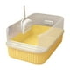 thumbnail image 4 of Caja de arena para gatos, suministros para mascotas, fácil de limpiar, grande, a prueba de salpicaduras Amarillo, 4 of 9