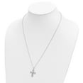 thumbnail image 6 of Sterling Silver Cross Pendant Necklace for Men and Women with Twisted Rope Design High Polish Finish Religious Filigree Statement Jewelry for Everyday Wear, 6 of 8