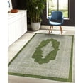 thumbnail image 4 of Ethnic Decorative Rug, Mandala Completeness of Universe Oriental Breeze Floral Style Illustration, Quality Carpet for Bedroom Dorm and Living Room, 6 Sizes, Olive Green Coconut, by Ambesonne, 4 of 4