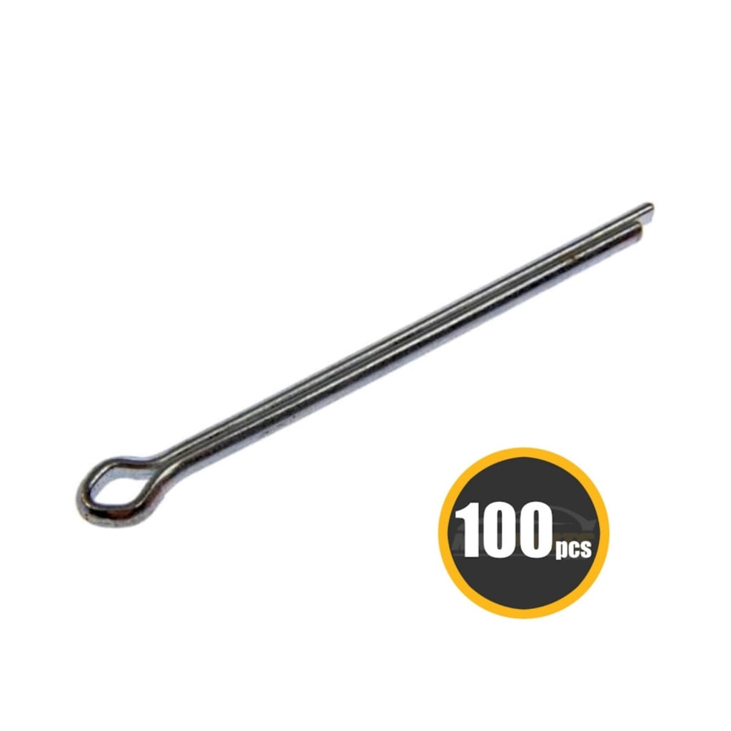 KarParts360 Cotter Pins | 100 Pieces | Steel Material | Natural/Zinc-Plated Finish | 5/32 Inches Diameter | Pins/Rings/Clips Fastener | Anchor Fastener Style