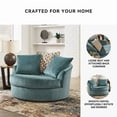 thumbnail image 4 of Signature Design by Ashley Laylabrook Blue Oversized Swivel Accent Chair, 4 of 12