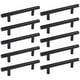 thumbnail image 1 of 10 Uds 96mm T Bar Manijas de puerta de armario de cocina cajón de armario muebles de dormitorio tiradores negro ACTIVE, 1 of 5