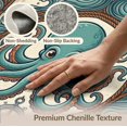 thumbnail image 6 of ODIKA 9'x12' Washable Area Rug Low Pile, Flatwoven, Octopus Vintage Nautical Compass Border Abstract Cartoon Pirate Refined for Great Room, Indoor Concept, Large Living, 6 of 7