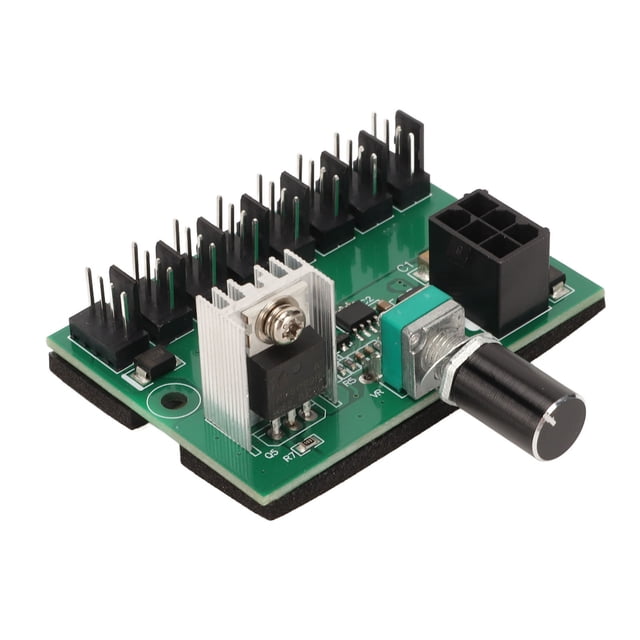 Fan Splitter Controller Hub, 0 To Full Speed Computer Fan Controller Hub 6pin Interface PCB Material For Office