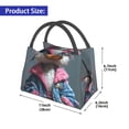 thumbnail image 3 of Vsdgher Lady Duck Print Insulated Reusable Bags with Sturdy Zipper and Handles, Foldable Totes for Hot or Cold Food Bring or Delivery, 3 of 8