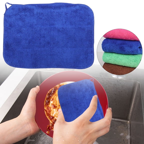 PLJFXXM New Lint Free Cotton Cleaning Rags Exact Cut - Premium Blue Rags for Cleaning House - Blue Rags for Dusting, Staining, Polishing, Painting