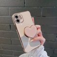 thumbnail image 1 of Funda de teléfono a prueba de golpes con soporte de corazón coreano, cubierta anticaída para iphone 13, 14, 12, 11 Pro Max, MiNi, X, XS, XR, 6 S, 7, 8 Plus, SE 3 Fivean unisex, 1 of 2