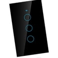 thumbnail image 2 of WiFi Touch Screen Switch Single Circle for Alexa Google 3‑Way AC 90‑ (Black ), 2 of 2