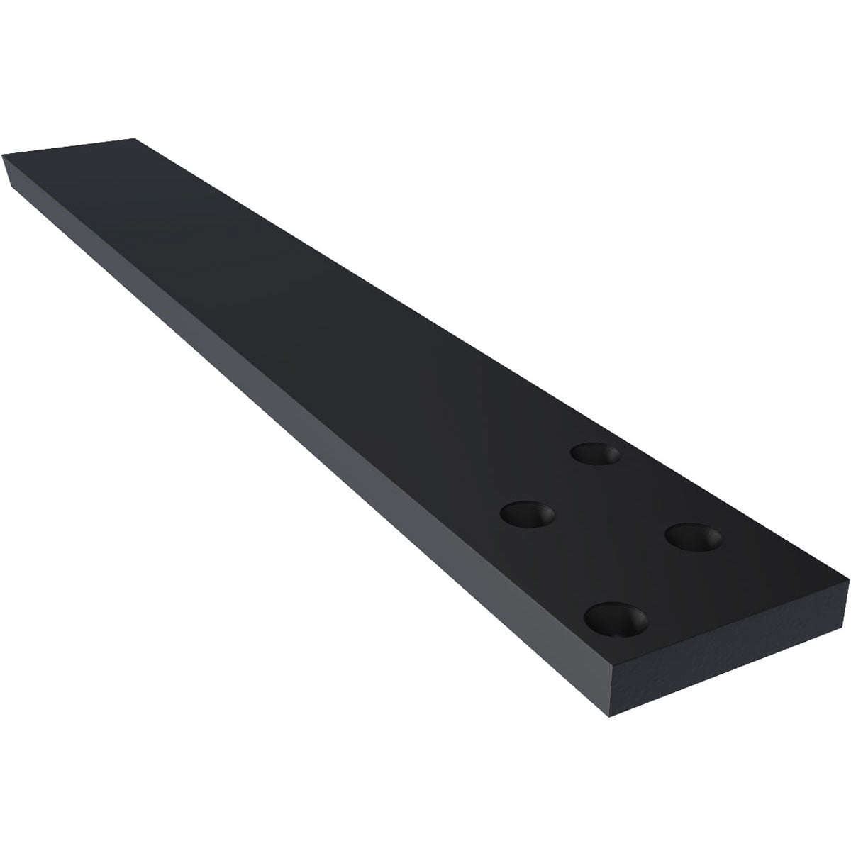 Ekena Millwork 2 1/2"W x 18"D Hidden Floating Steel Heavy Duty Bracket, Powder Coated Black