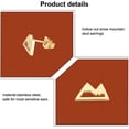 thumbnail image 3 of 4 Colors Mountain Stud Earring 4 Pairs Stainless Steel Snowcapped Earrings Hollow Out Mountain Top Stud Earrings Climbing Lovers Gifts for Men Women Colorful, 3 of 7