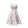 thumbnail image 2 of Vestido Mini Floral con Tirantes Finos, Escote Cuadrado, Corte A, Vestido de Verano para Mujer 2025 XXL, 2 of 5