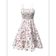 thumbnail image 2 of Vestido Mini Floral con Tirantes Finos, Escote Cuadrado, Corte A, Vestido de Verano para Mujer 2025 XXL, 2 of 5