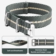 thumbnail image 5 of BERNY Nylon Watch Straps, Classic Military NATO Style Multicolor Replacement Watch Bands for Men Women, Stainless Steel Buckle, 20mm 22mm, 5 of 14