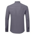thumbnail image 6 of Sopiago Men's Linen Shirts Big and Tall Cotton Linen Shirts Casual Mens Long Sleeve Button Down Shirts Solid Color Long Sleeve Work Tops 2025 Fall Blouses Dark Gray,XXL, 6 of 6