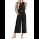 thumbnail image 1 of Conjunto de Dos Piezas de Verano para Mujer: Top Corto Básico Sin Mangas con Cuello Redondo y Pantalones Anchos con Bolsillos Negro XL, 1 of 7