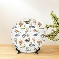 thumbnail image 6 of Gaeub Snake Print Ceramic Plate,Dinner Plates,Bone China Decorative Plates with Display Stand,Art Ceramic Ornaments for Wall Hanging Decoration-8in, 6 of 6