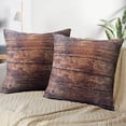 thumbnail image 3 of LALILO Throw Pillow Covers Vintage Wooden Floor Wooden Floor Cushion Cover 18" x 18", 2 Pack, 3 of 6