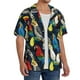 thumbnail image 2 of Fotbe Parrot Camisa Estampada de Manga Corta para Hombre, Casual de Verano, Estilo Playero, Sin Arrugas-Small, 2 of 5