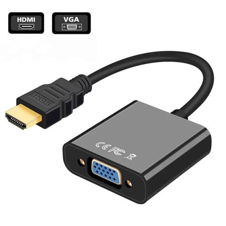 1080P HDMI to VGA Video Display Adapter, Male Connector Cord for PC DVD ...