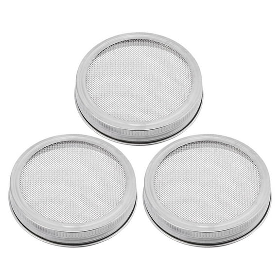 3pcs Mason Jar Sprouting Lids Stainless Steel Mesh Lids For Wide Mouth Jars Lids For Mason Jars Portable Sprouting Lid Sprouting Jar Cover 86mm