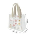 thumbnail image 3 of Unique Bargains Floral Design Reusable Gift Bag for All Occasions Beige Clear Small, 3 of 5
